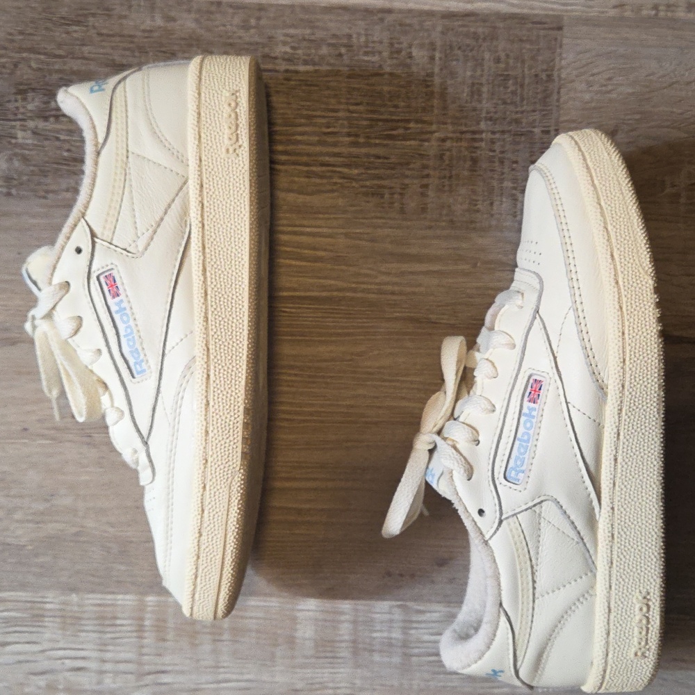 Reebok Club C85 Vintage Chalk/Alabaster/Sky Blue Shoes - Picture 4 of 8